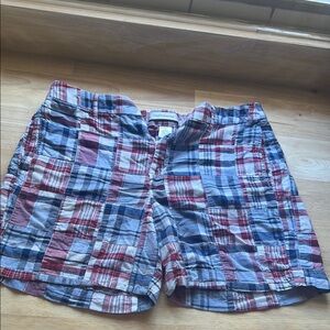 Croft & Barrow Red and Blue Flat Front Shorts